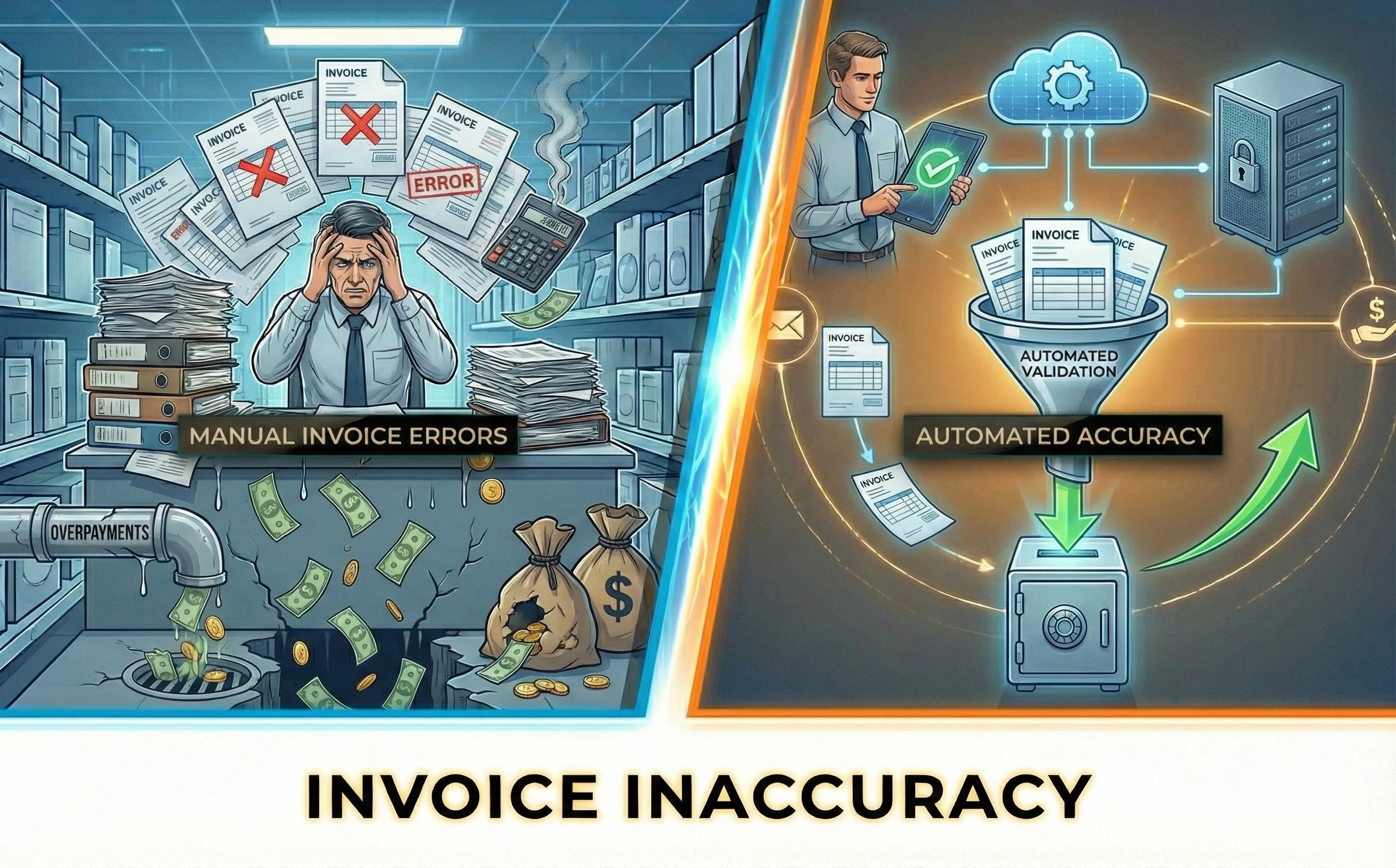 Manual Invoice Processing vs Automated Auditing - Stop invoice profit drain