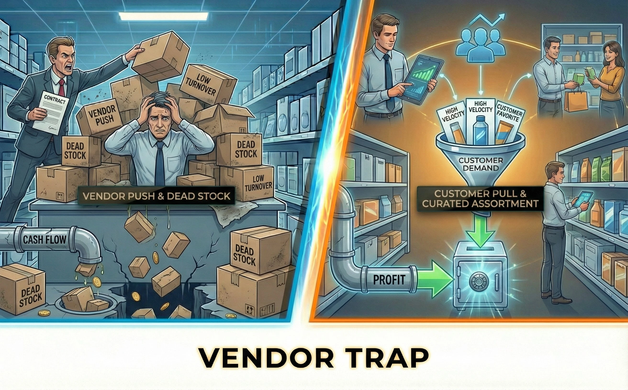 Vendor Push vs Customer Pull - Curate for profit by selling what customers want